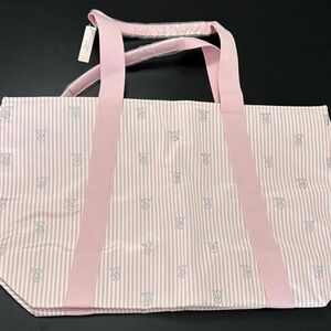 Victoria’s Secret Women's Pink Stripe Tote Bag